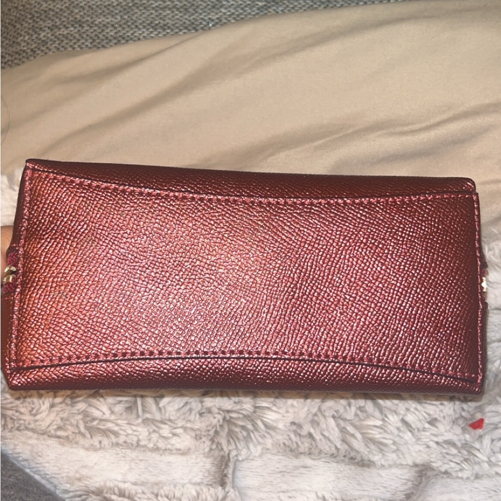 Coach Metallic Red Cosmetic Bag - Picture 4 of 6
